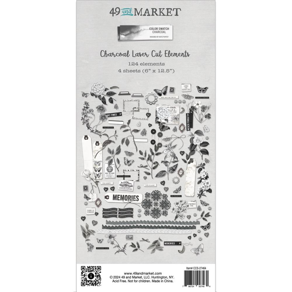 9 And Market Laser Cut Outs - Color Swatch: Charcoal Elements