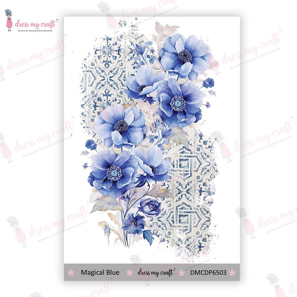 Dress My Craft Mini Transfer Me Sheet 4X6 - Magical Blue