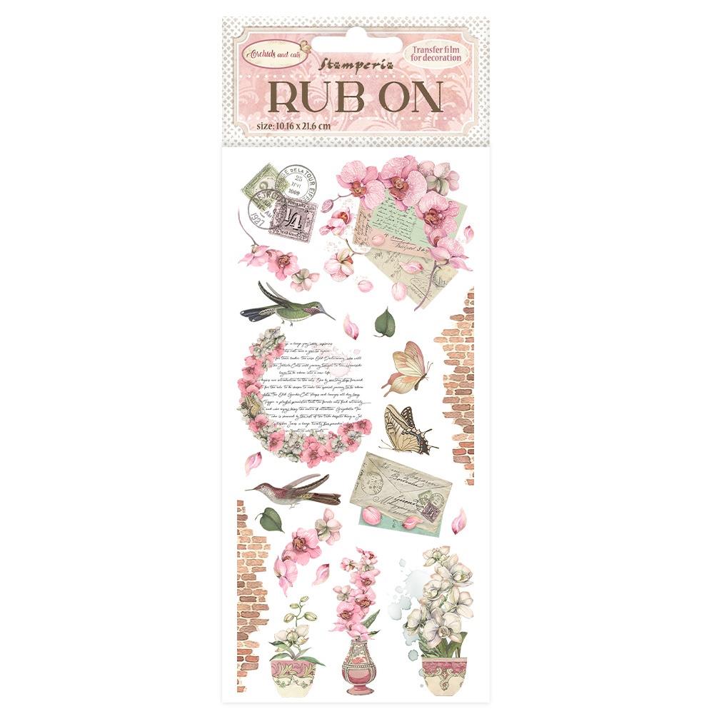 Stamperia Rub-On - Orchids And Cats Letters