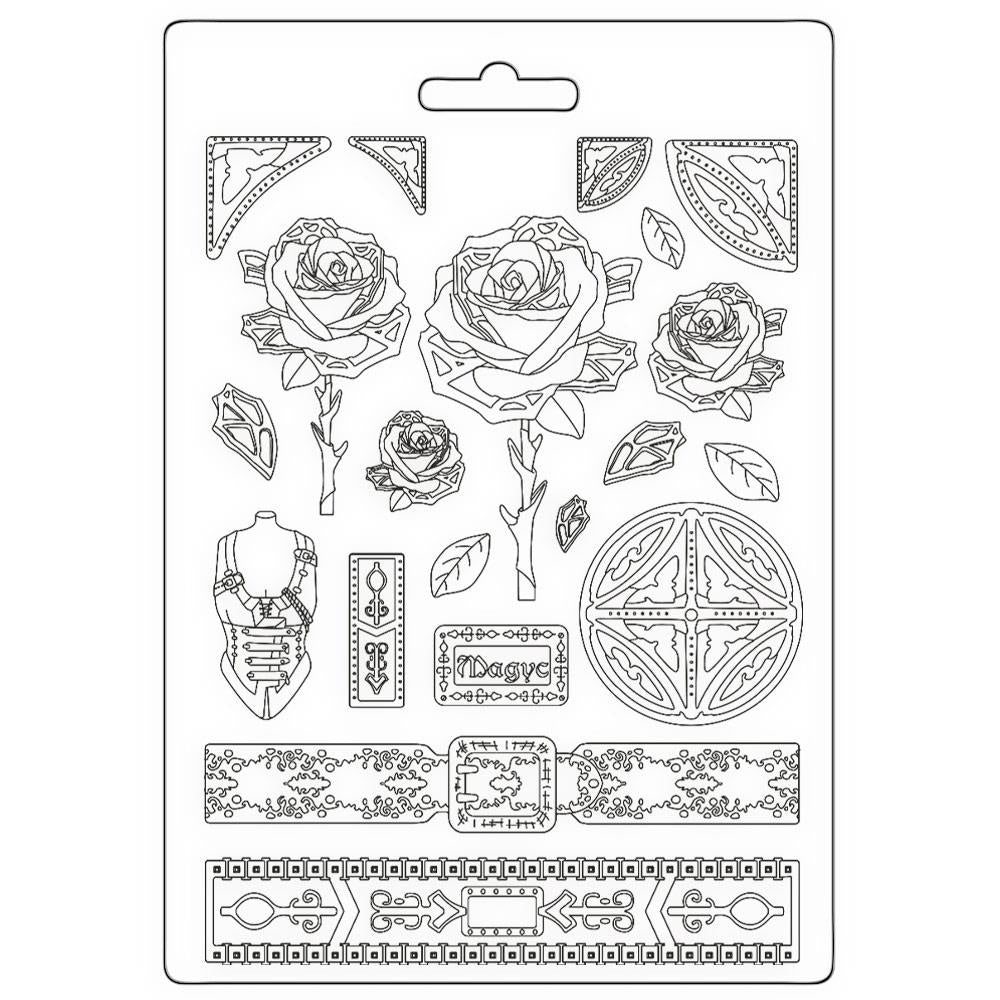 Stamperia Soft Maxi Mould A4 - Sir Vagabond In Fantasy World Mechanical
