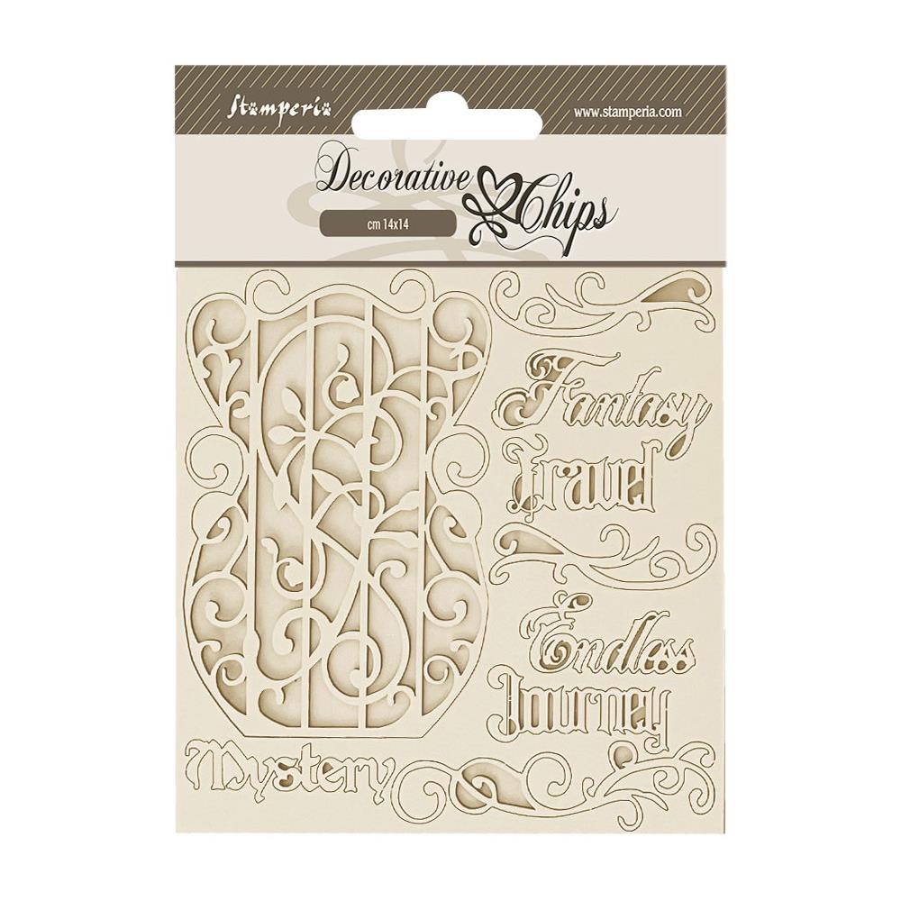 Stamperia Decorative Chips - Sir Vagabond In Fantasy World Fantasy Travel