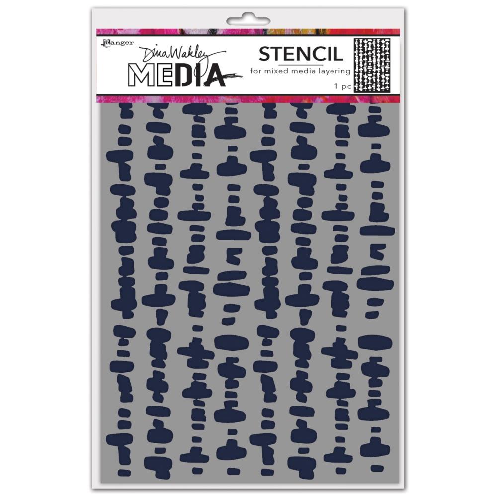 Dina Wakley Media Stencils - Dash Columns