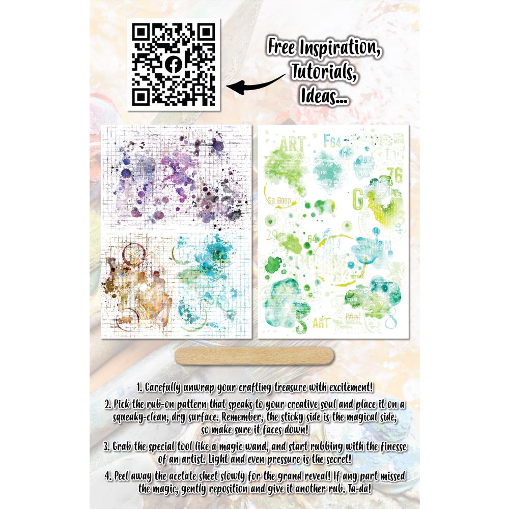 AALL And Create A5 Rub-Ons - Stainy Rainy