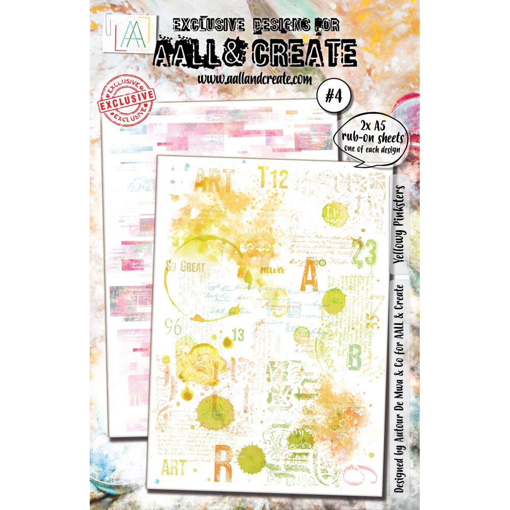 AALL And Create A5 Rub-Ons - Yellowy Pinksters