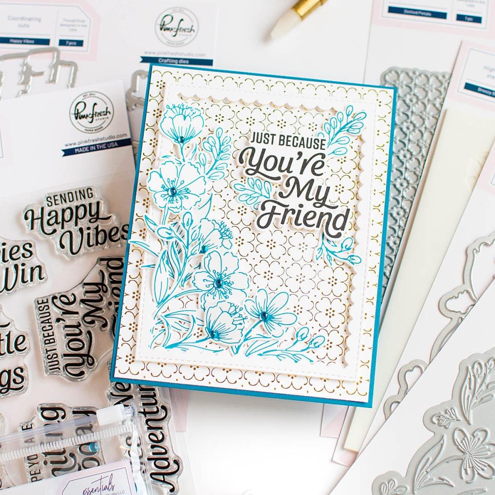 Pinkfresh Studio Clear Stamp Set - Happy Vibes