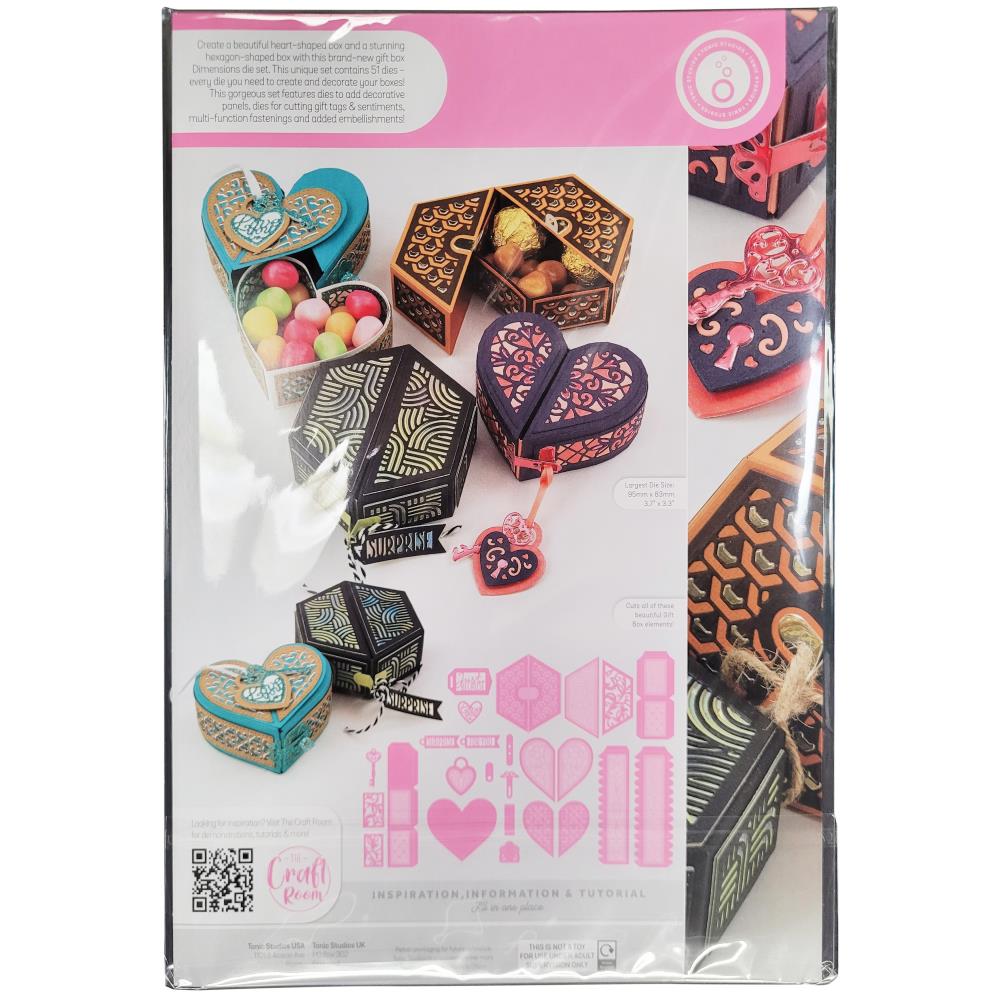 Tonic Studios Die Set - Heart & Hexagon Split Box