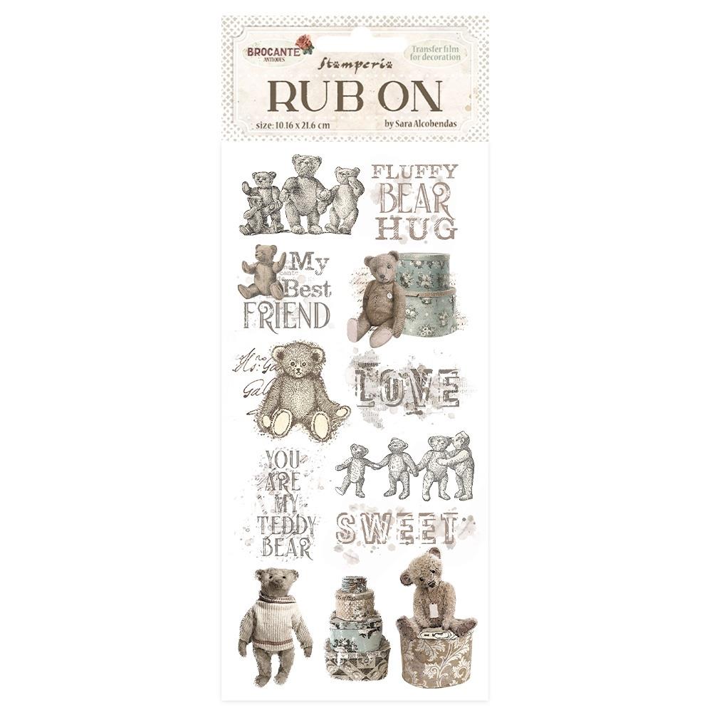Stamperia Rub-On - Brocante Antiques Teddy Bear