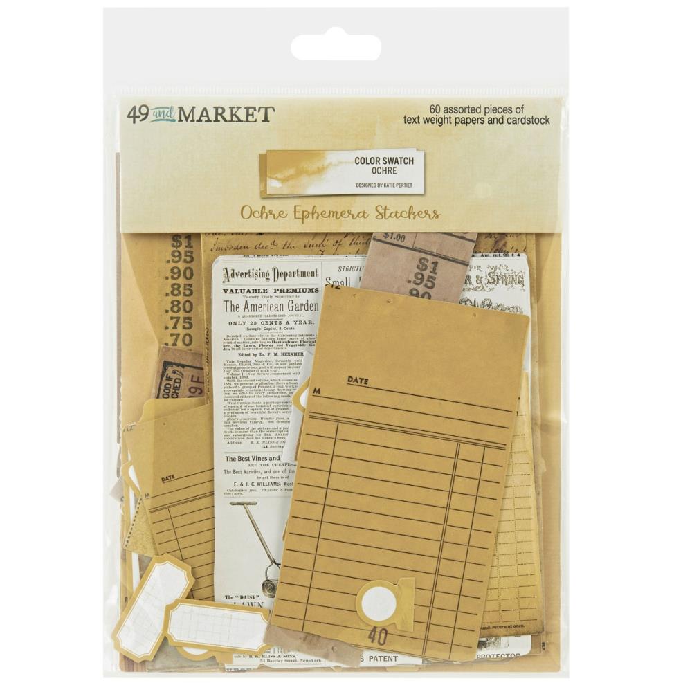 49 And Market Ephemera Stackers - Color Swatch: Ochre