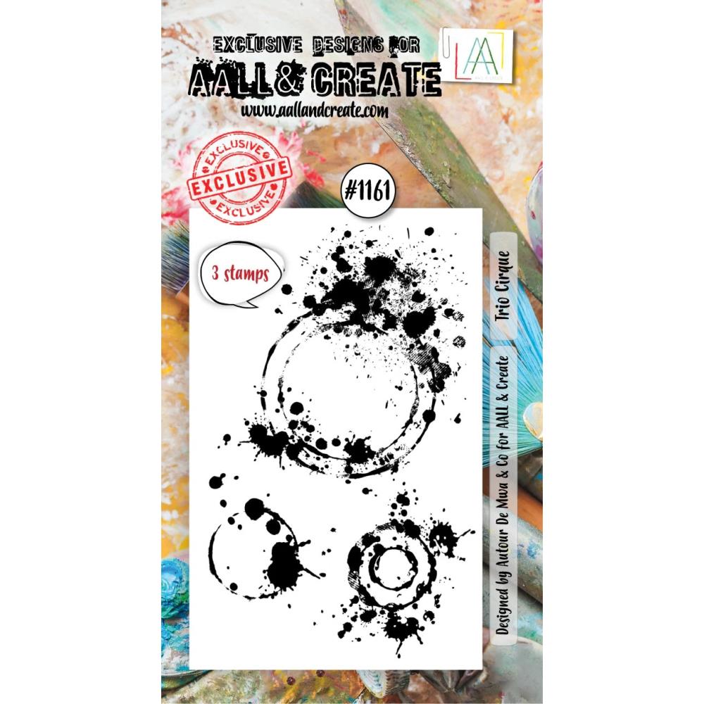 AALL And Create A8 Photopolymer Clear Stamp Set - Trio Cirque
