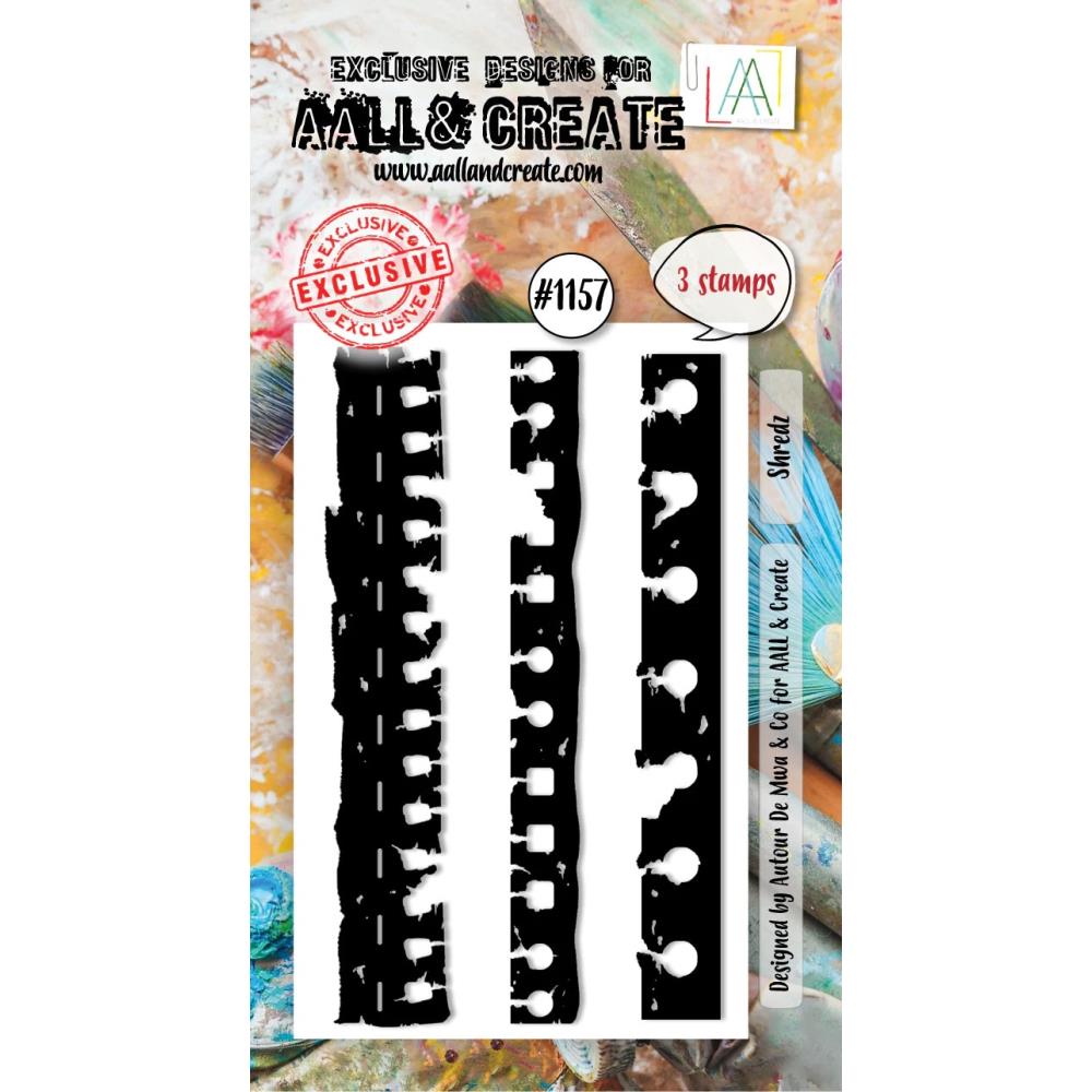 AALL And Create A8 Photopolymer Clear Stamp Set - Shredz