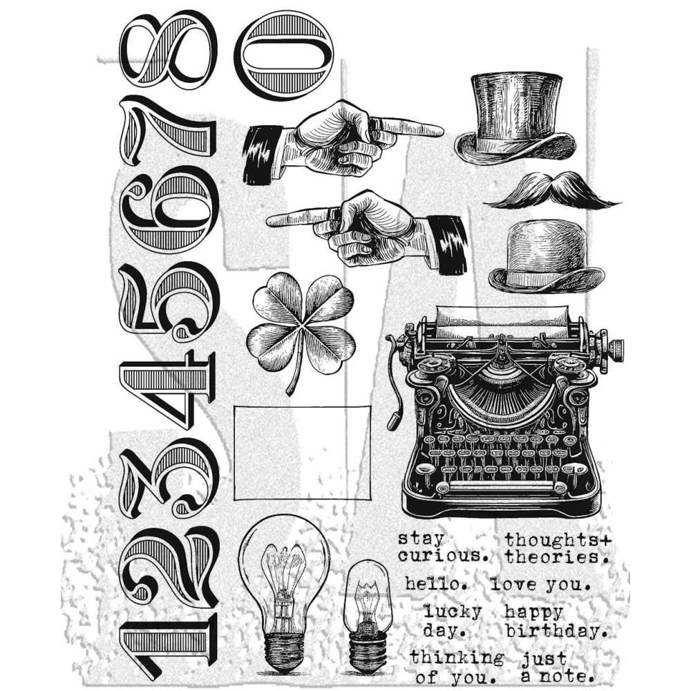 Tim Holtz Cling Stamps - Curiosity Shop