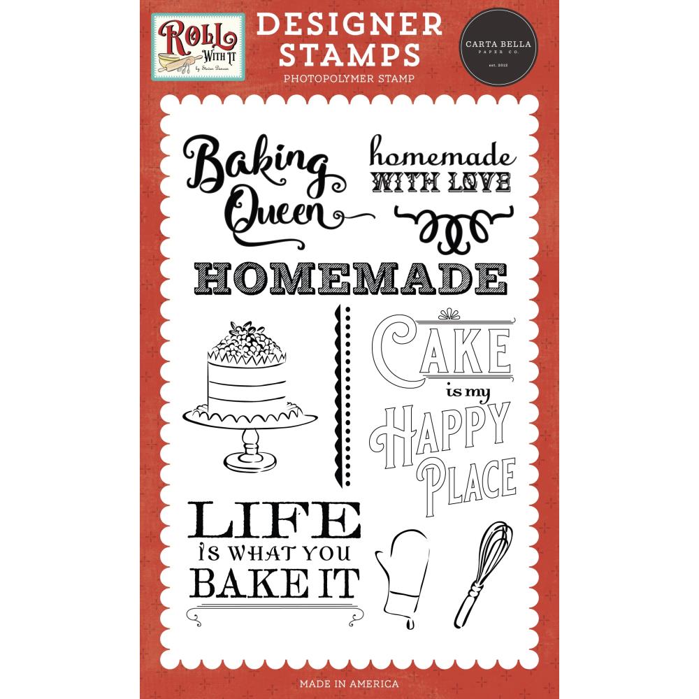 Carta Bella Stamps - Cake Is My Happy - Place Roll With It