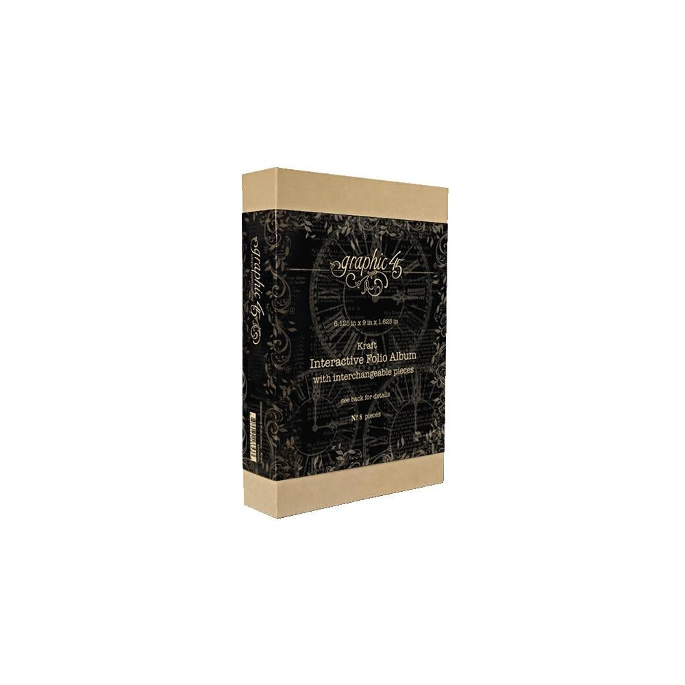 Graphic 45 Staples Interactive Folio Album - Kraft