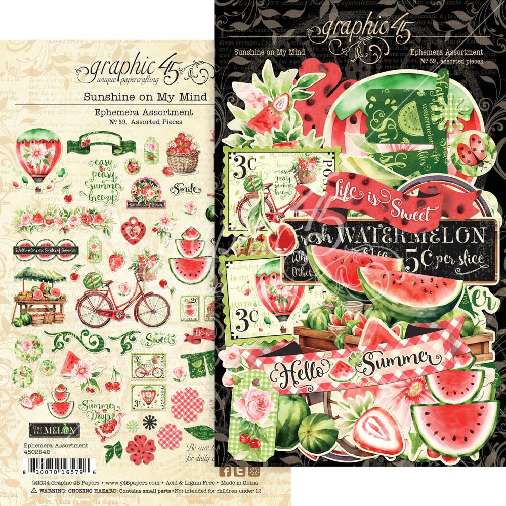 Graphic 45 Cardstock Ephemera Set - Sunshine on my Mind