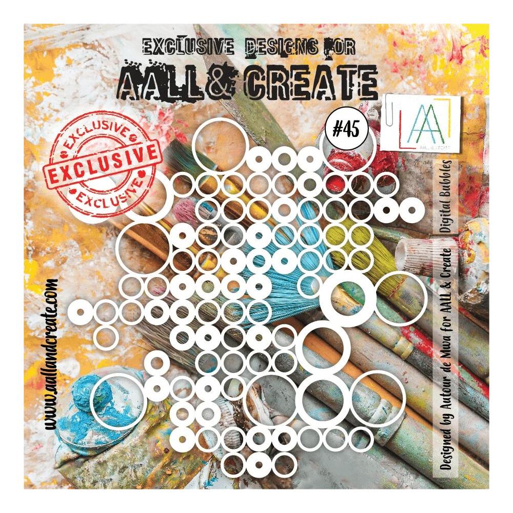AALL And Create Stencil 6x6 - Digital Bubbles