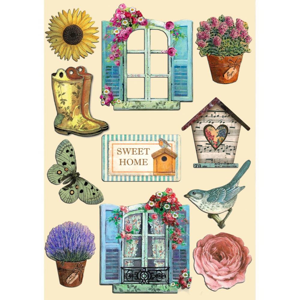 Stamperia Wooden Shapes A5 - GARDEN