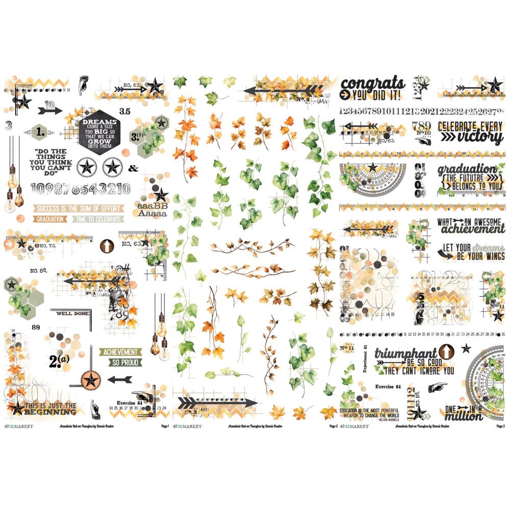 49 And Market Rub-On Transfer Set - Academia