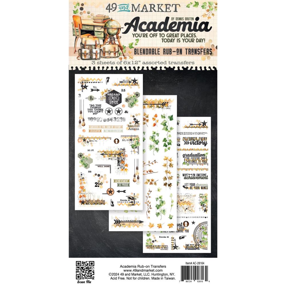 49 And Market Rub-On Transfer Set - Academia