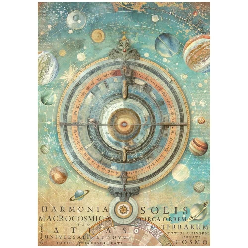 Stamperia Rice Paper Sheet A4 - Fortune Macrocosm