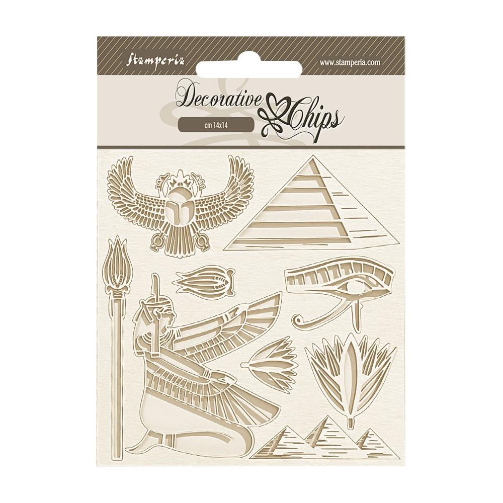 Stamperia Decorative Chips - Fortune Egypt Pyramid