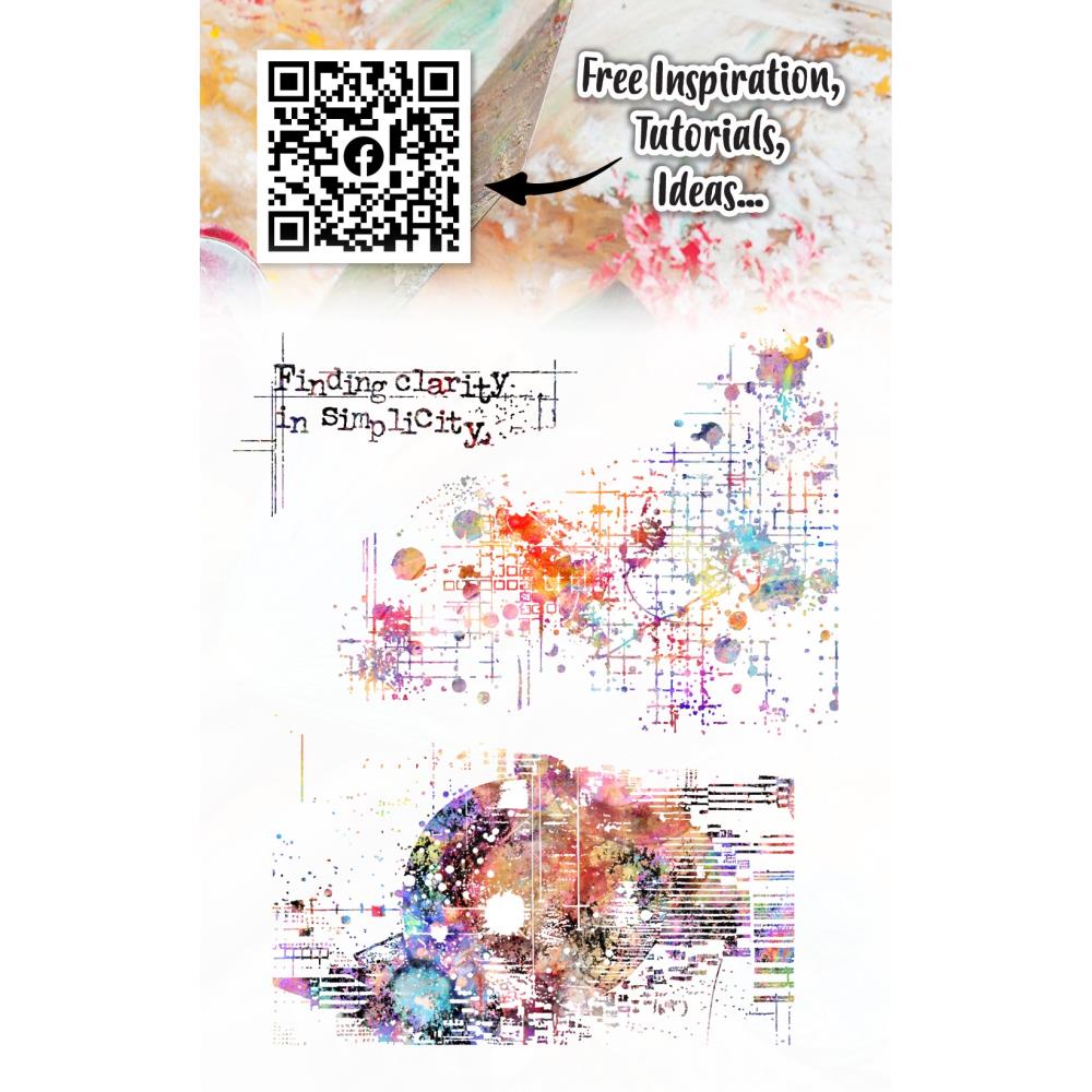 AALL And Create A7 Photopolymer Clear Stamp Set - Dot Dash Grid