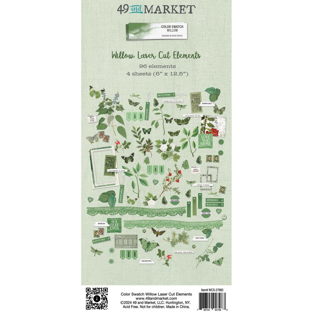 49 And Market Laser Cut Outs - Color Swatch: Willow Elements