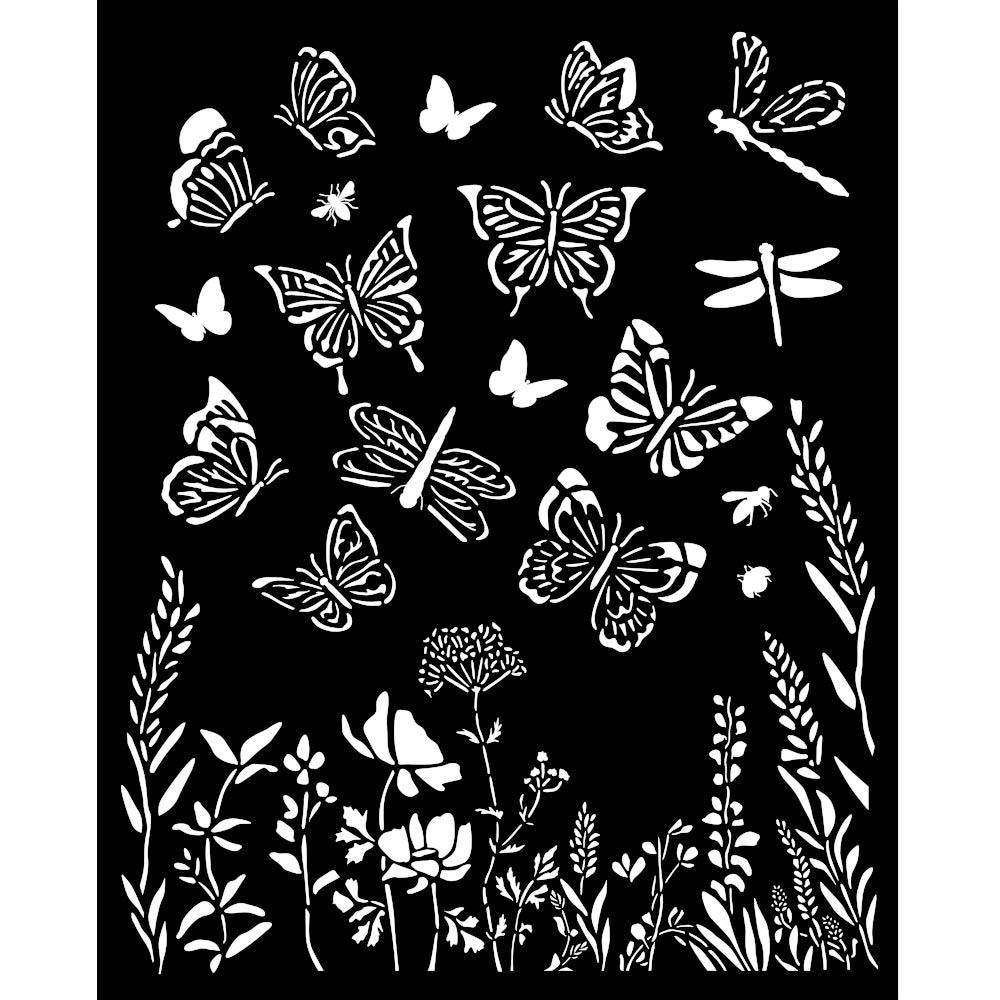Stamperia Stencil 20cm x 25cm - Lavender Butterflies