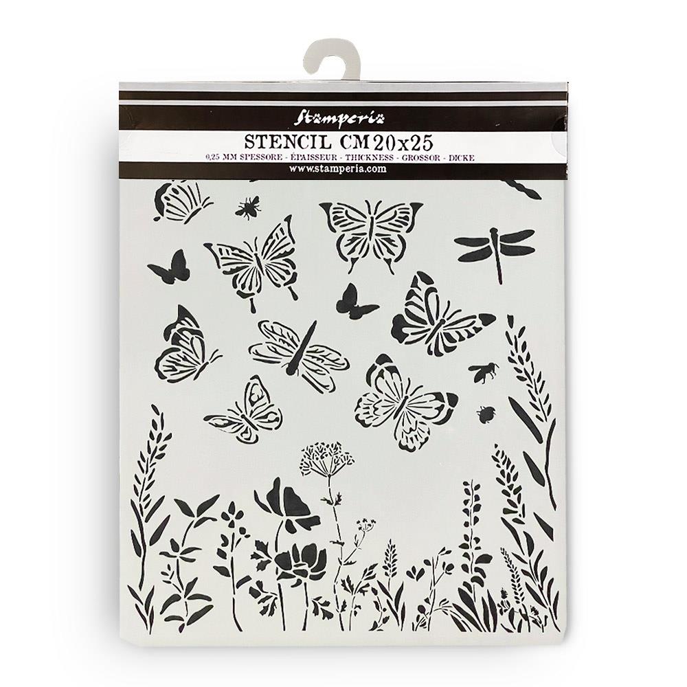 Stamperia Stencil 20cm x 25cm - Lavender Butterflies