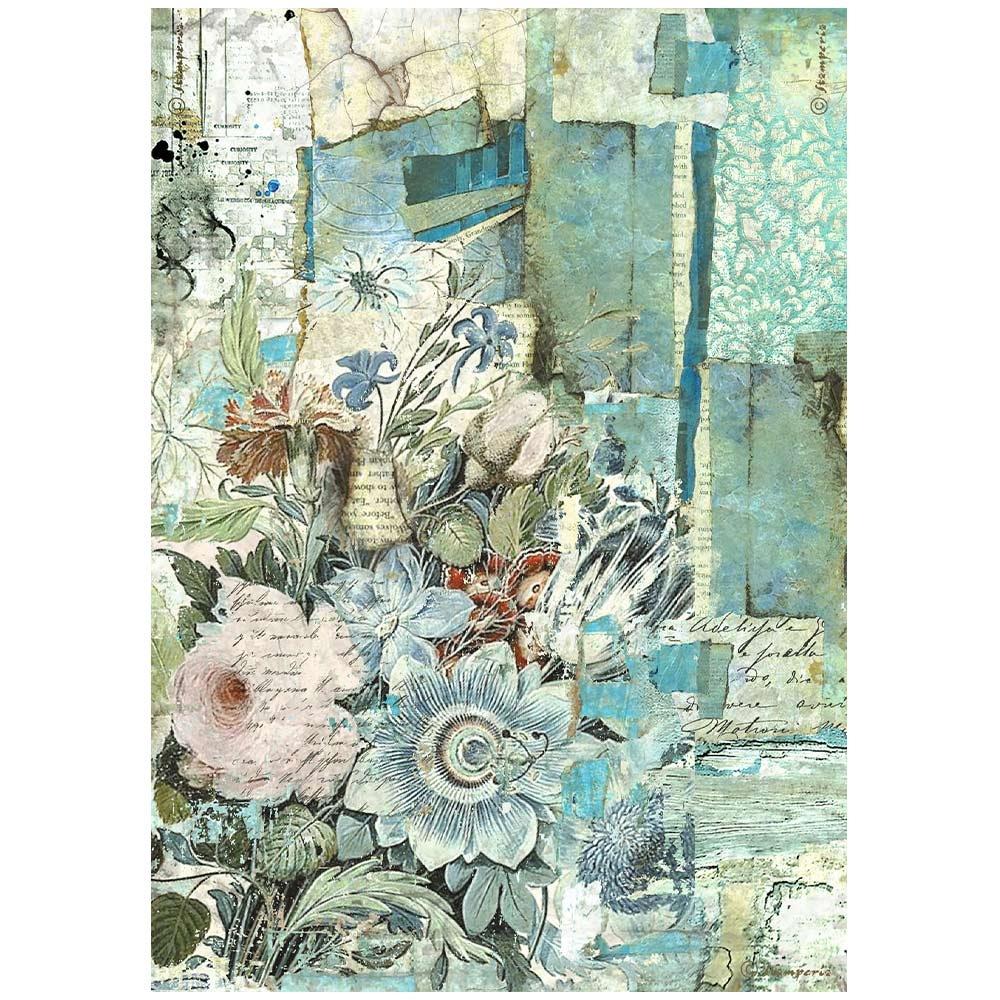 Stamperia Rice Paper Sheet A4 - Wonderland Floral Corner