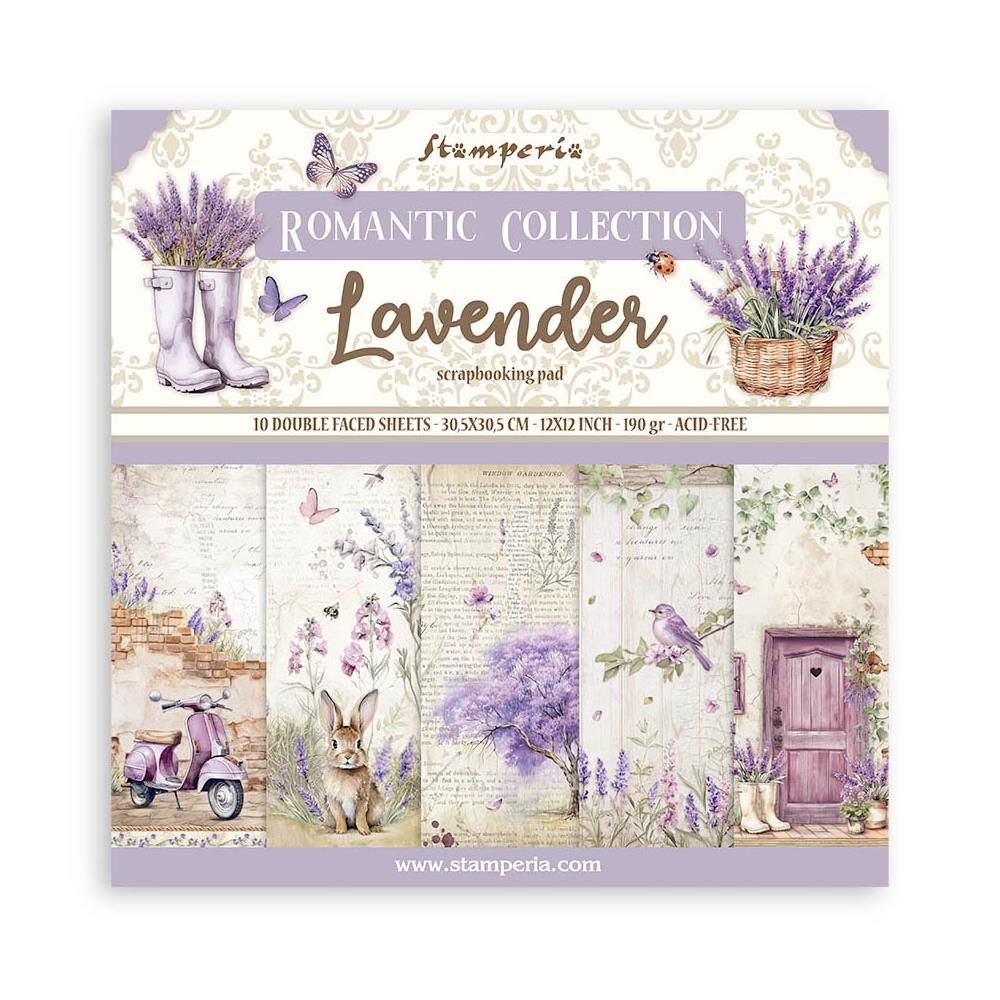 Stamperia Double-Sided Paper Pad 12x12 - Lavender