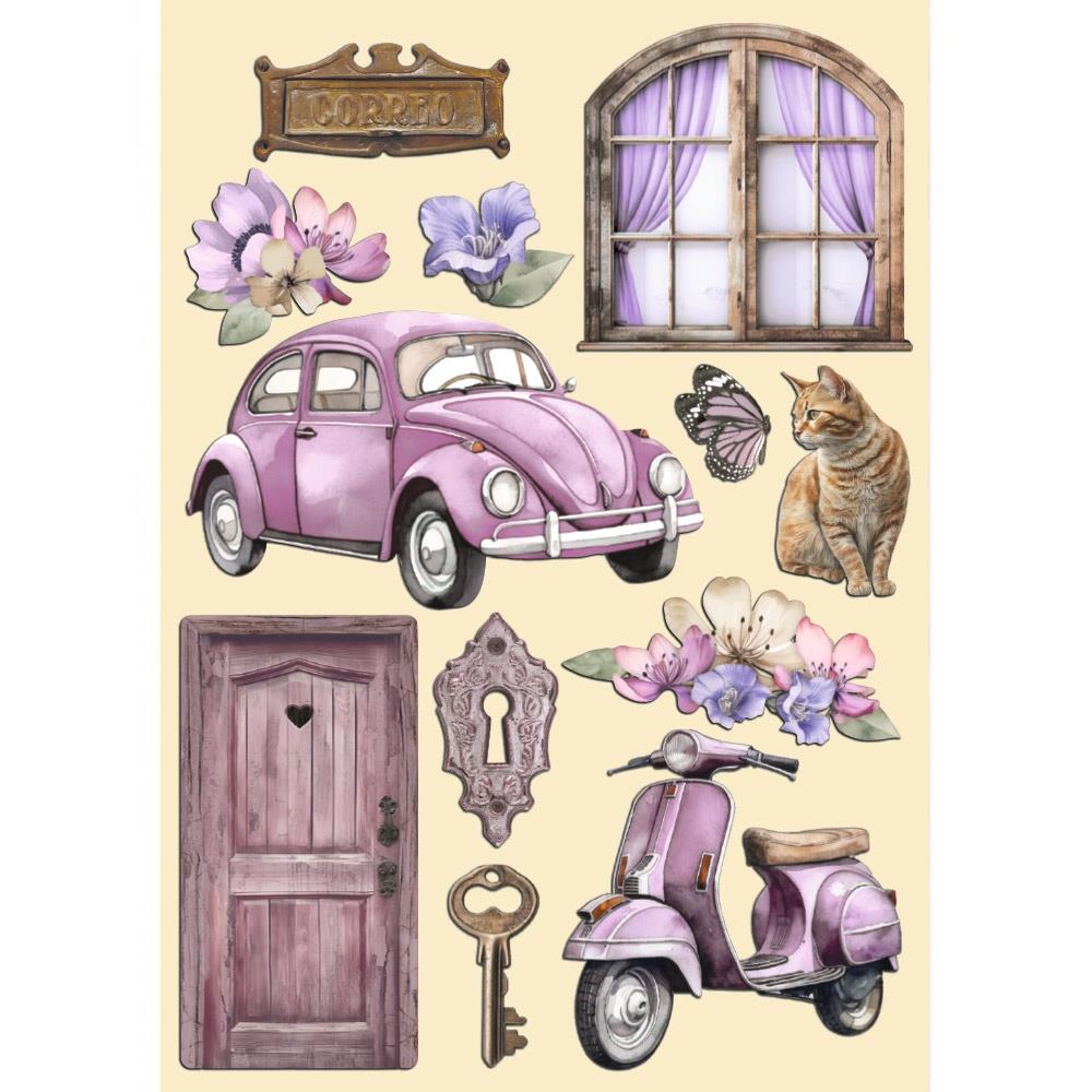 Stamperia Wooden Shapes A5 - Lavender