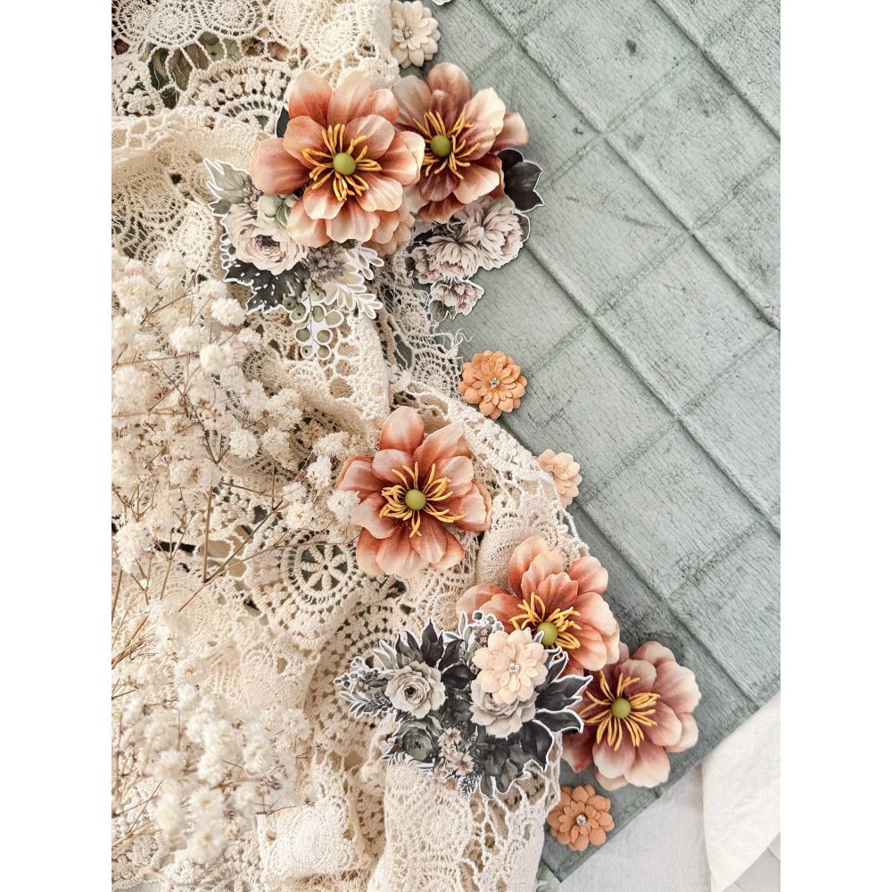 Prima Marketing Mulberry Paper Flowers - Caramel Delight