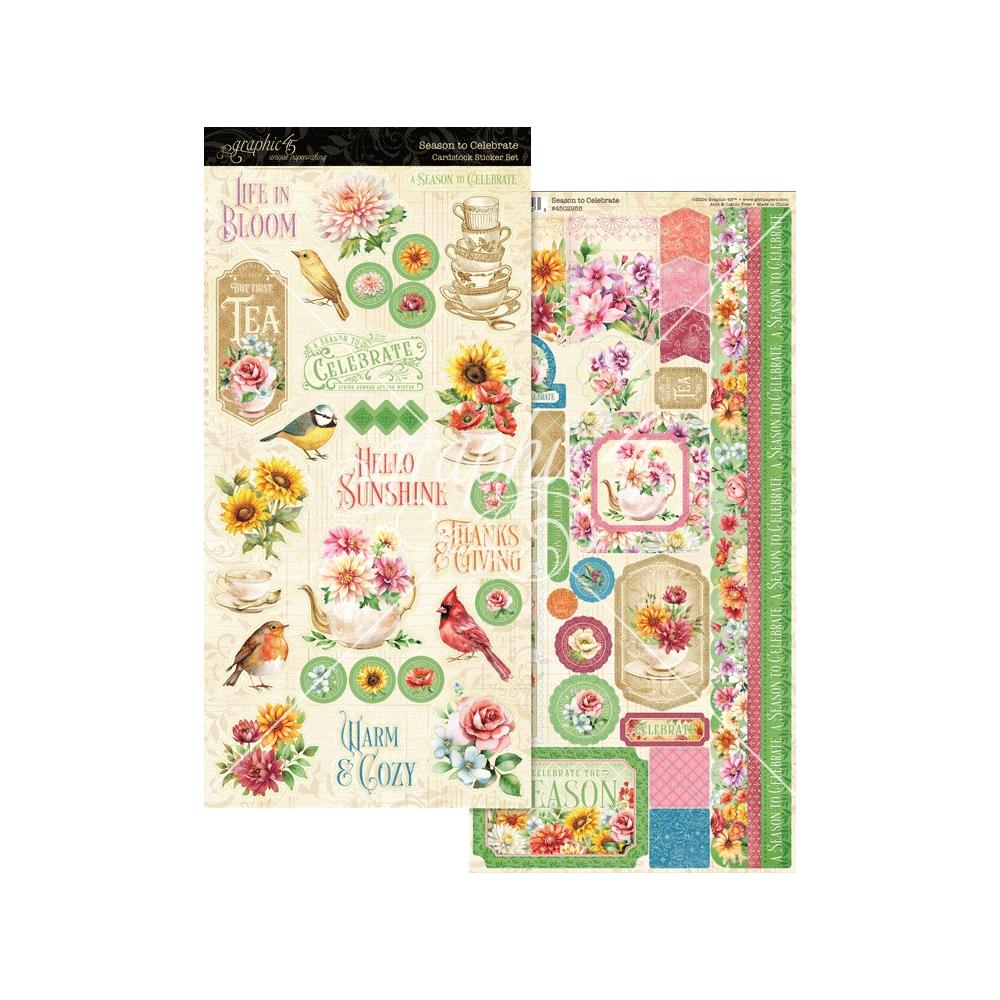 Graphic 45 Cardstock Stickers - Season To Celebrate