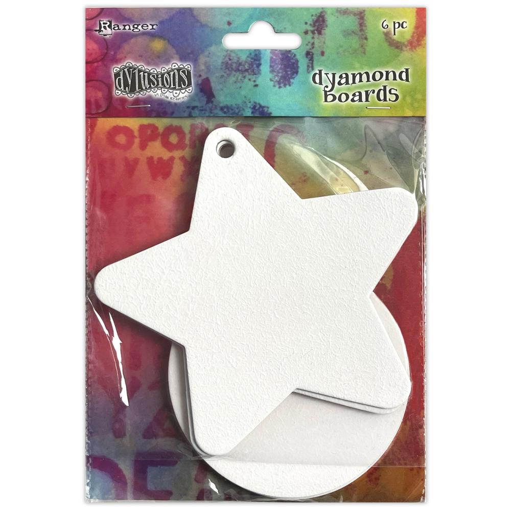 Dyan Reaveley Dylusions Dyamond Boards - Baubles & Stars Large