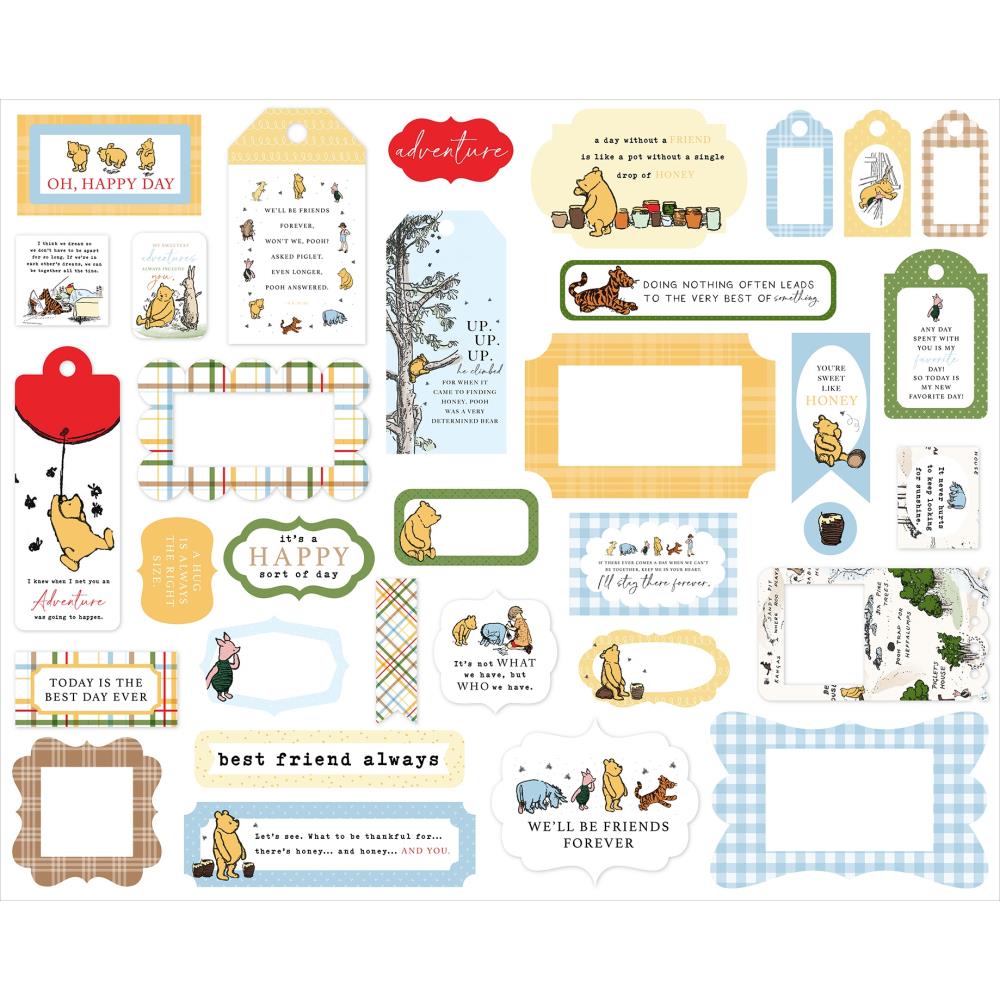 Echo Park Cardstock Ephemera - Frames & Tags The House at Pooh Corner
