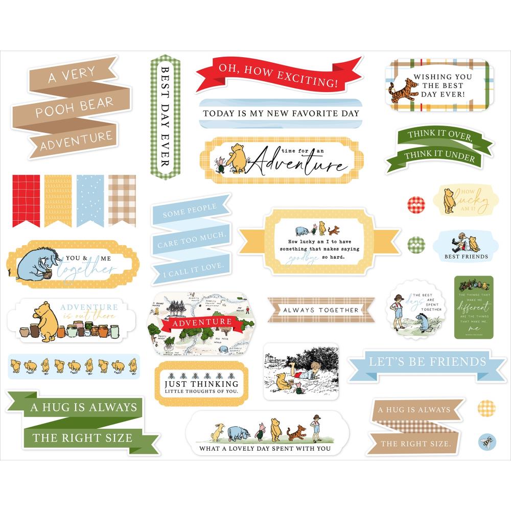 Echo Park Cardstock Ephemera - Icons - Titles & Phrases House at Pooh Corner