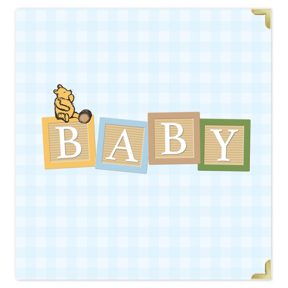 Echo Park Winnie The Pooh Baby Album 6X8 Baby Blocks Blue