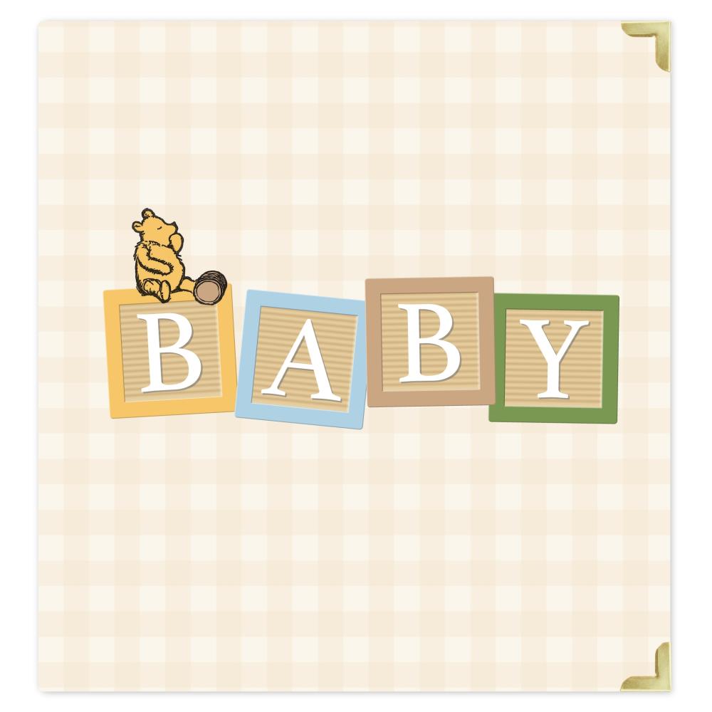 Echo Park Winnie The Pooh Baby Album 6X8 Baby Blocks Yellow