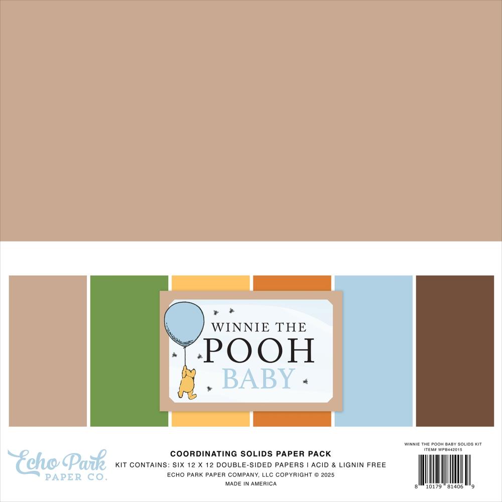 Echo Park Solids Collection Kit - Winnie The Pooh Baby