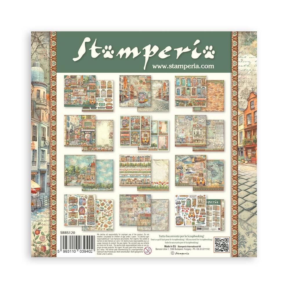 Stamperia Double-Sided Paper Pad 8x8 - Art Of Travelling