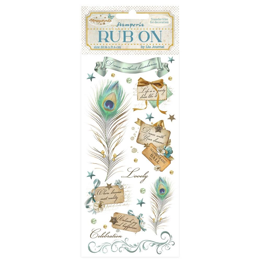 Stamperia Rub-On - Masquerade Feathers