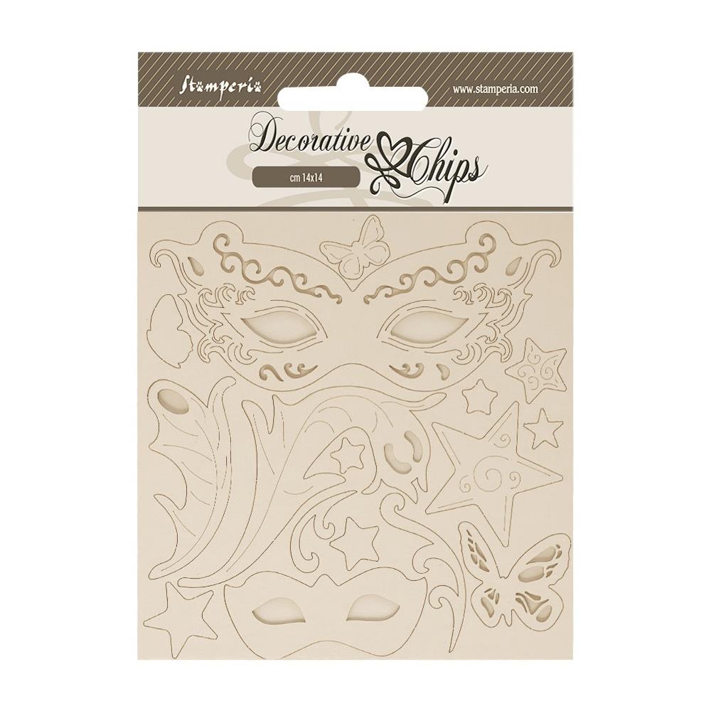 Stamperia Decorative Chips - Masquerade Masks