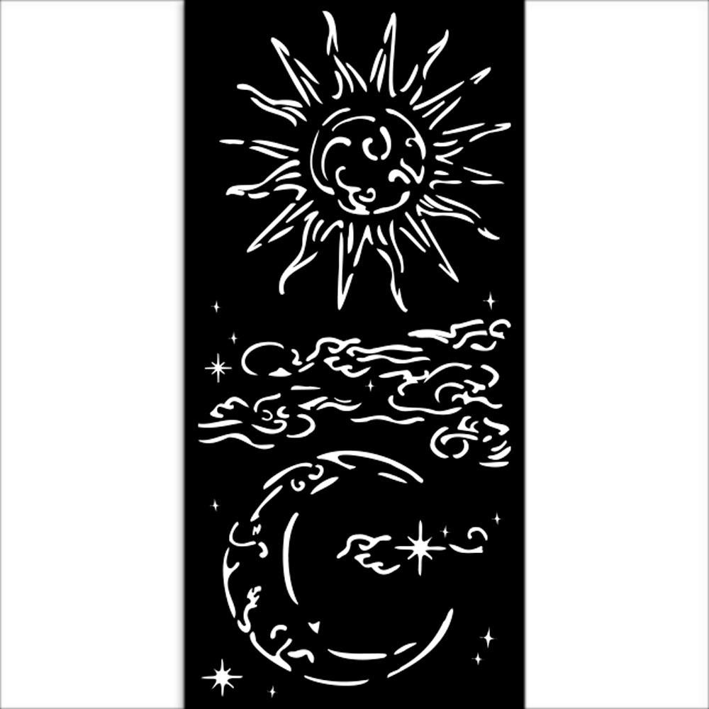 Stamperia Stencil 12cm x 25cm - Masquerade Sun & Moon
