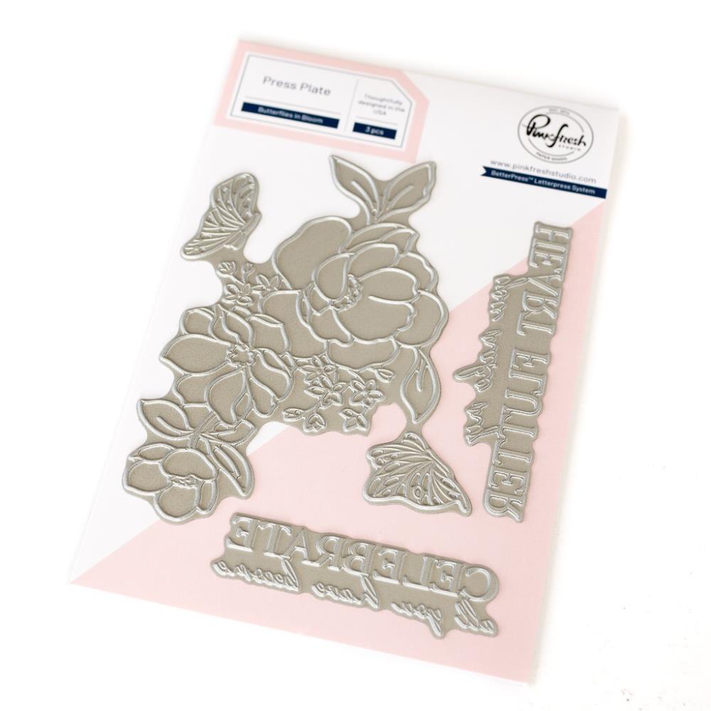 Pinkfresh Studio Press Plate - Butterflies in Bloom