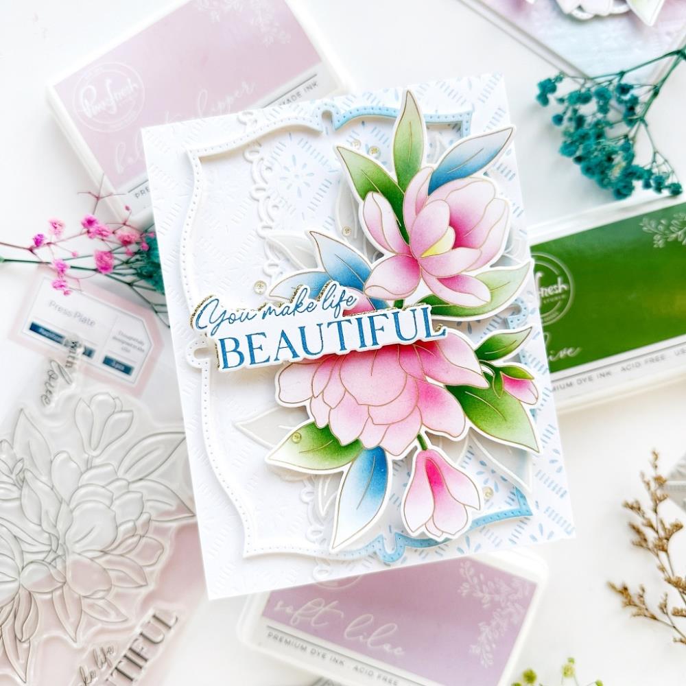 Pinkfresh Studio Press Plate - Magnificent Magnolia