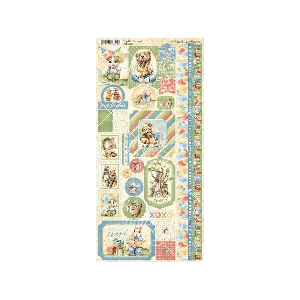 Graphic 45 Cardstock Stickers - Hip Hip Hooray