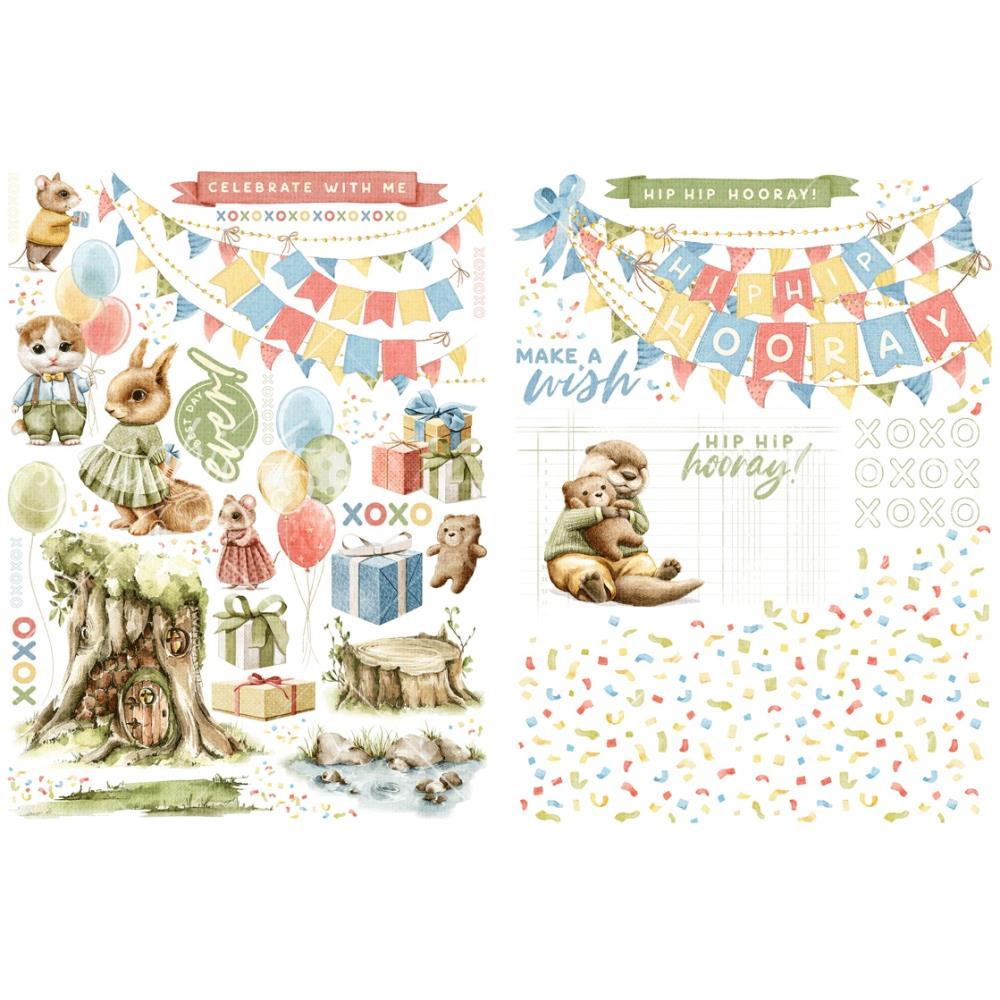 Graphic 45 Rub-On Transfers - Hip Hip Hooray