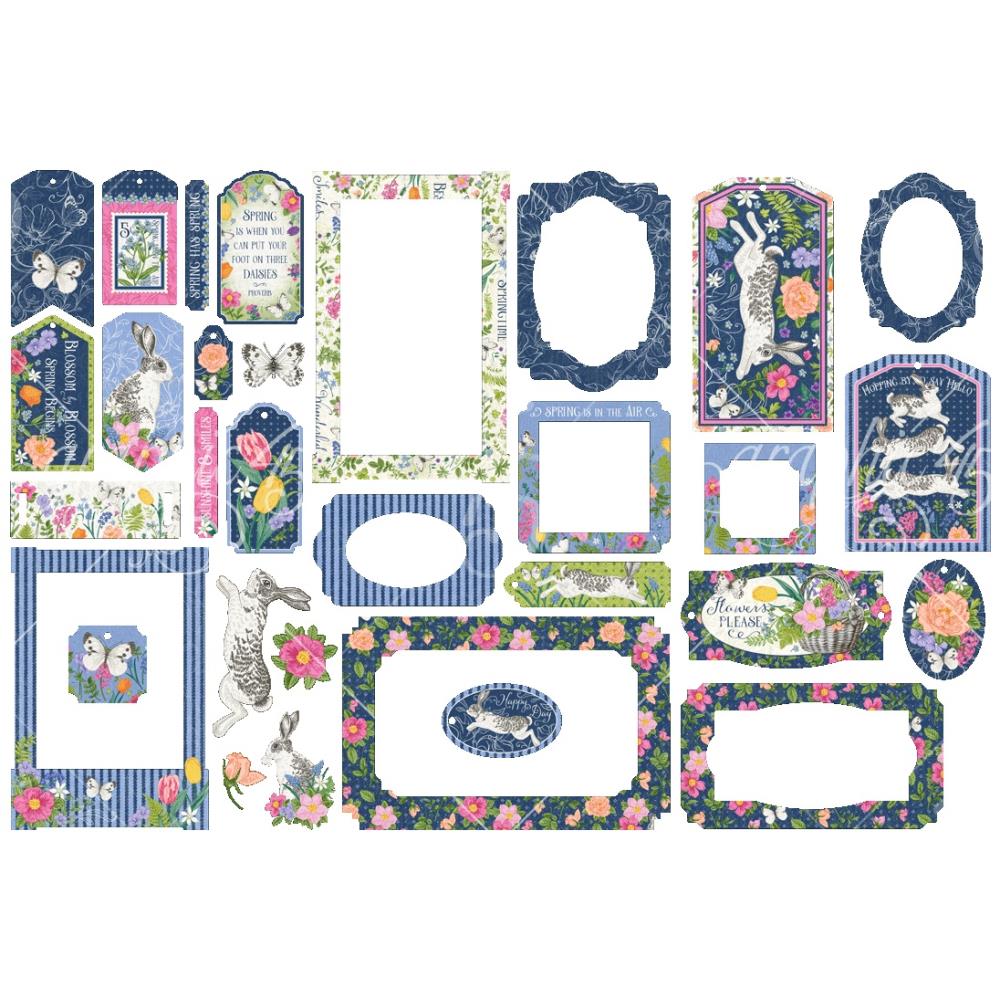 Graphic 45 Ephemera Die-Cut Assortment - Tags & Frames Spring Is In The Air
