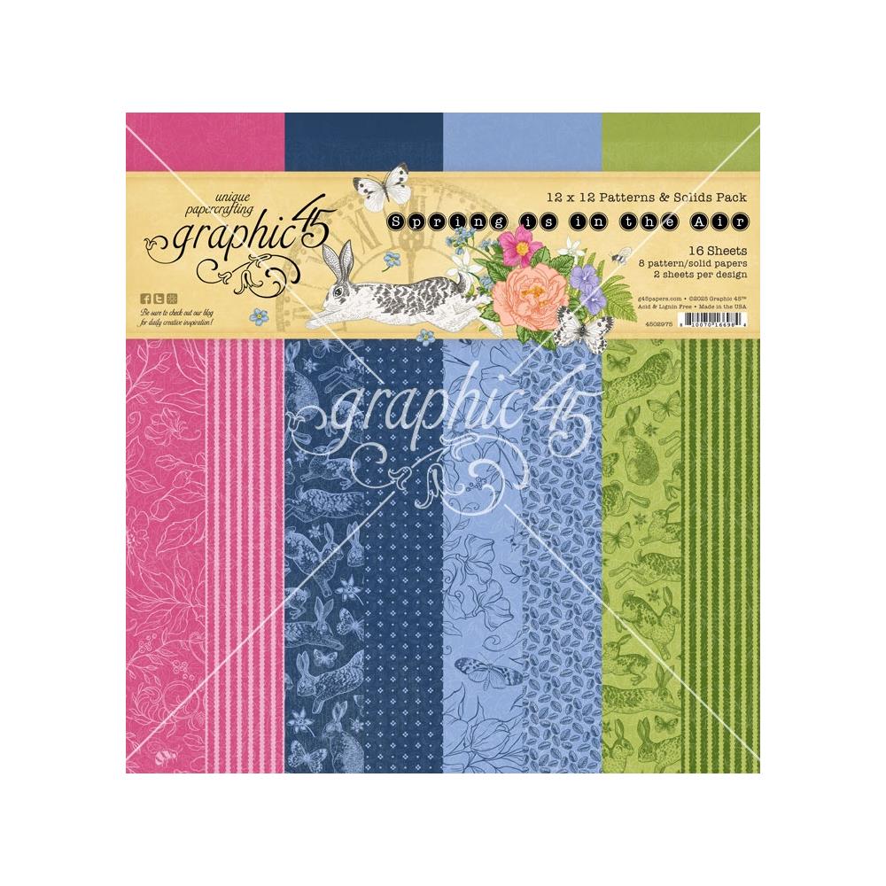 Graphic 45 Patterns & Solids 12×12 - Spring Is In The Air