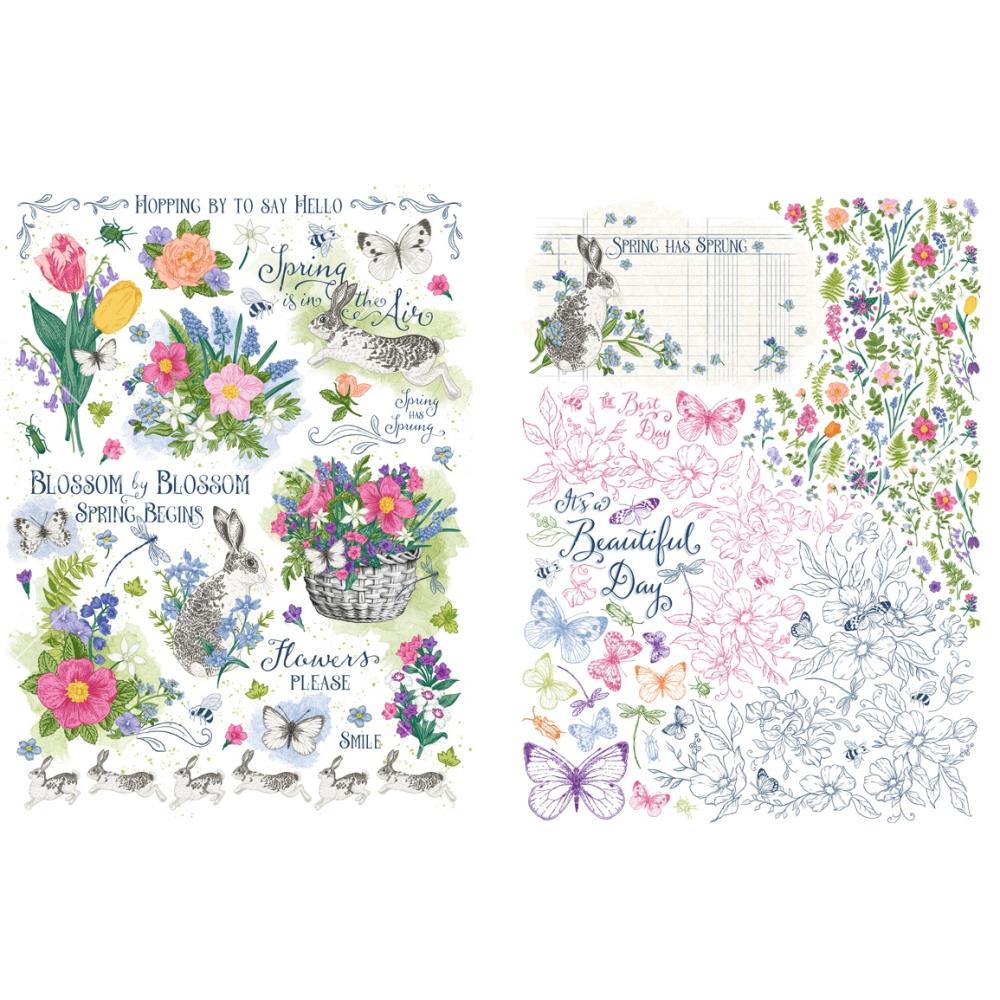 Graphic 45 Rub-On Transfers - Spring Is In The Air